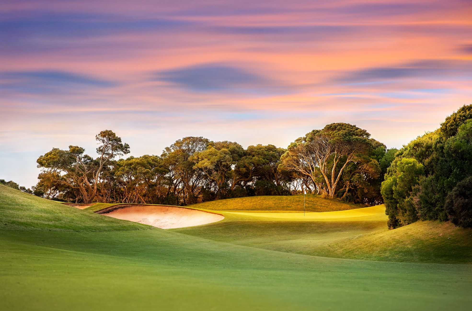 Golf Course At Sunrise