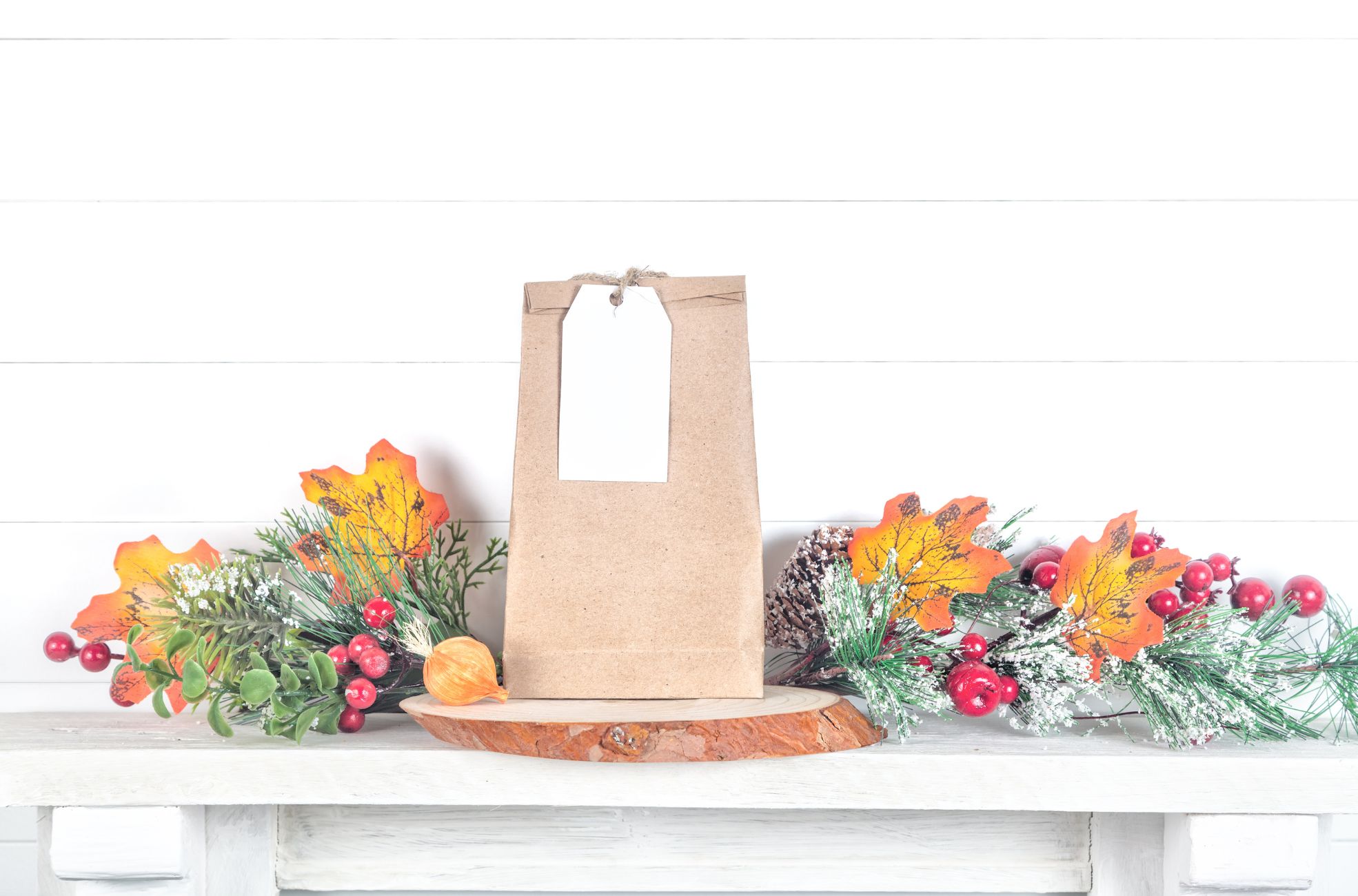 Gift Bag With Floral Arrangement