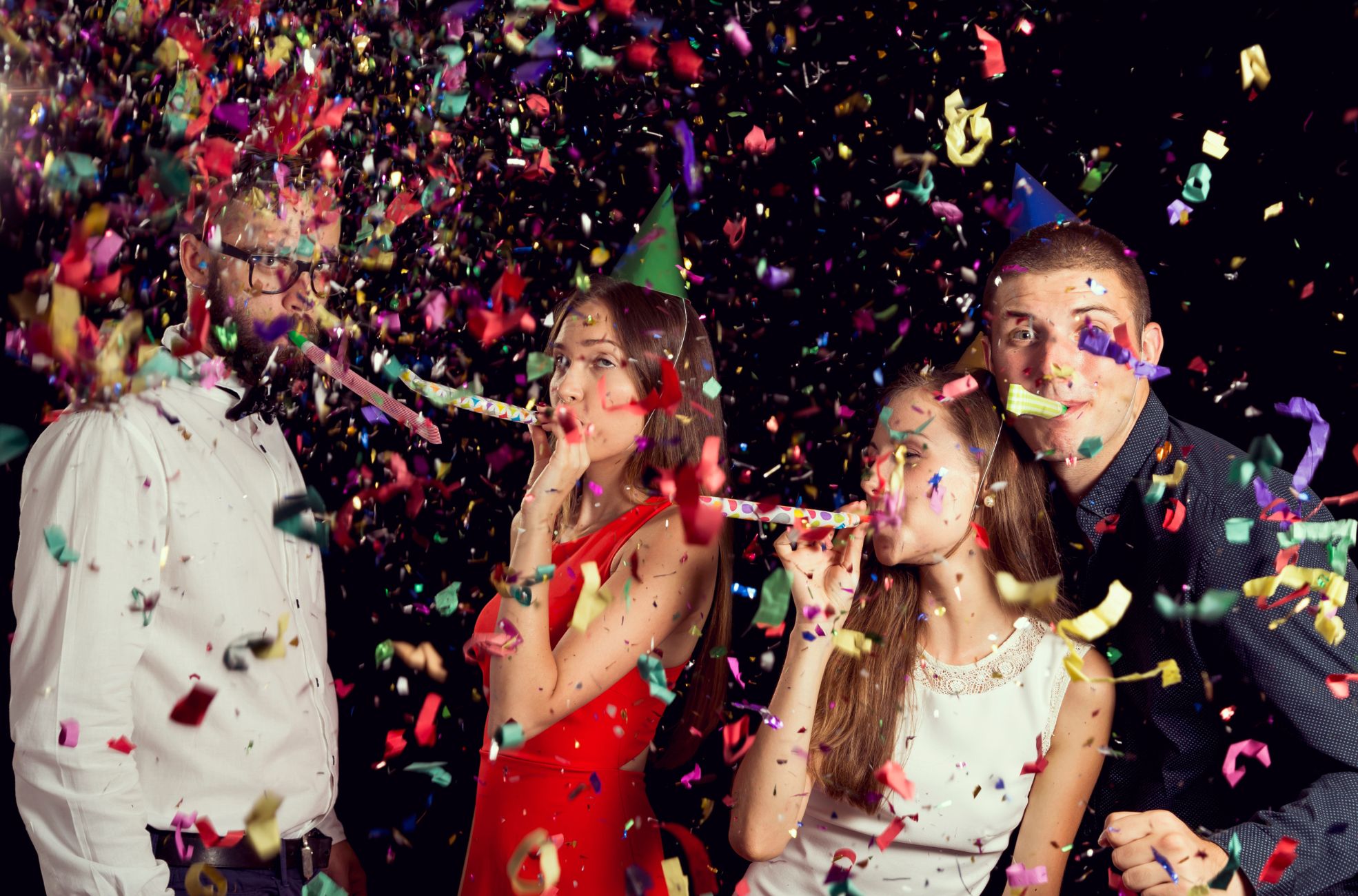 People Enjoying A New Years Eve Party