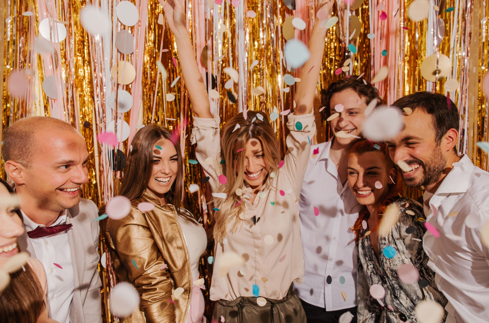 People Enjoying A New Years Eve Party