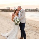 Beach Wedding On Sunshine Coast Bride And Groom