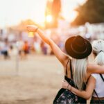 Women Enjoying A Coachella-Themed Party