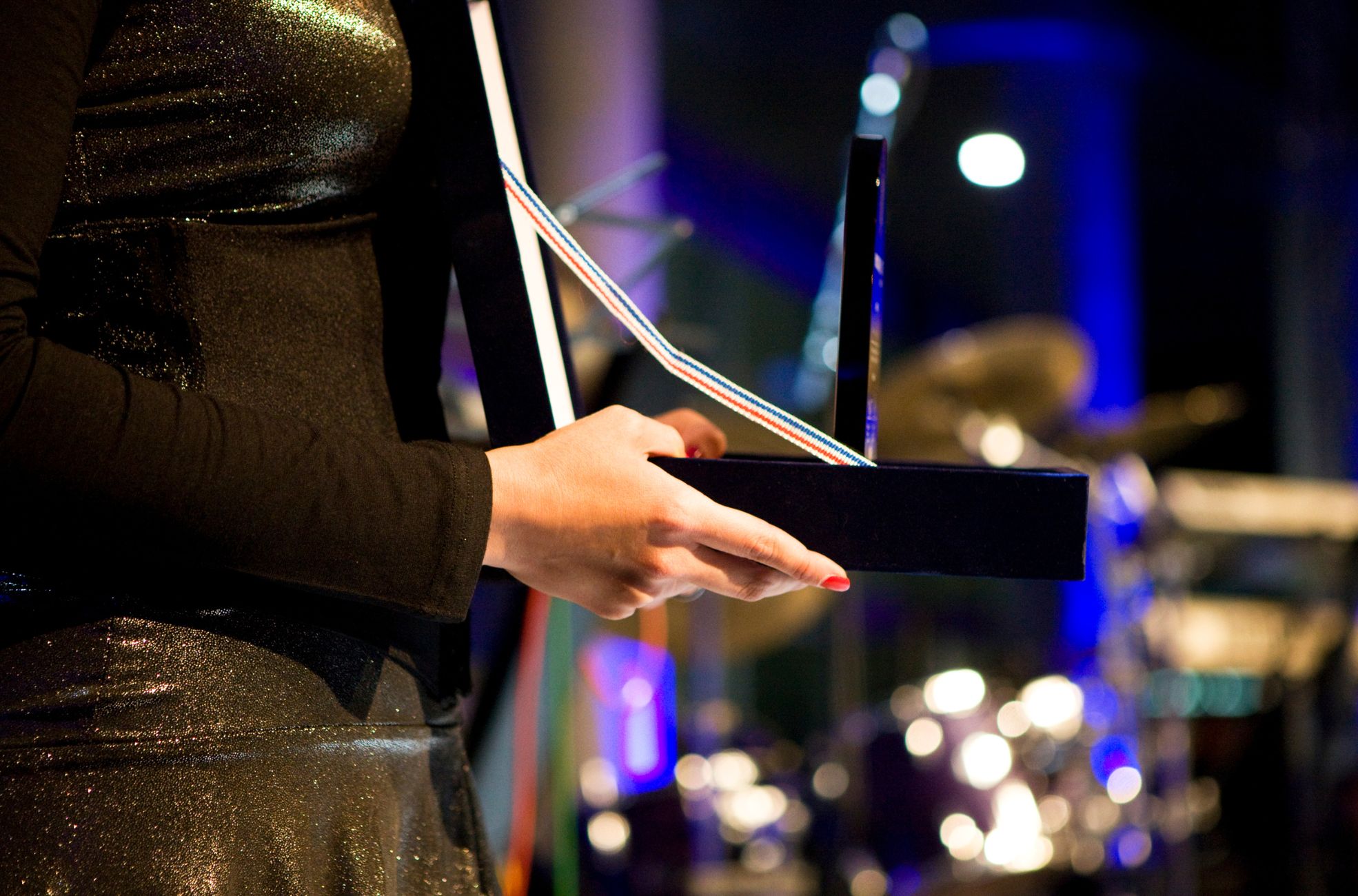 Corporate Woman Holding Award