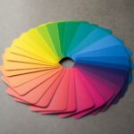 Colour wheel cards showing the effect of Colour Psychology on event desigin