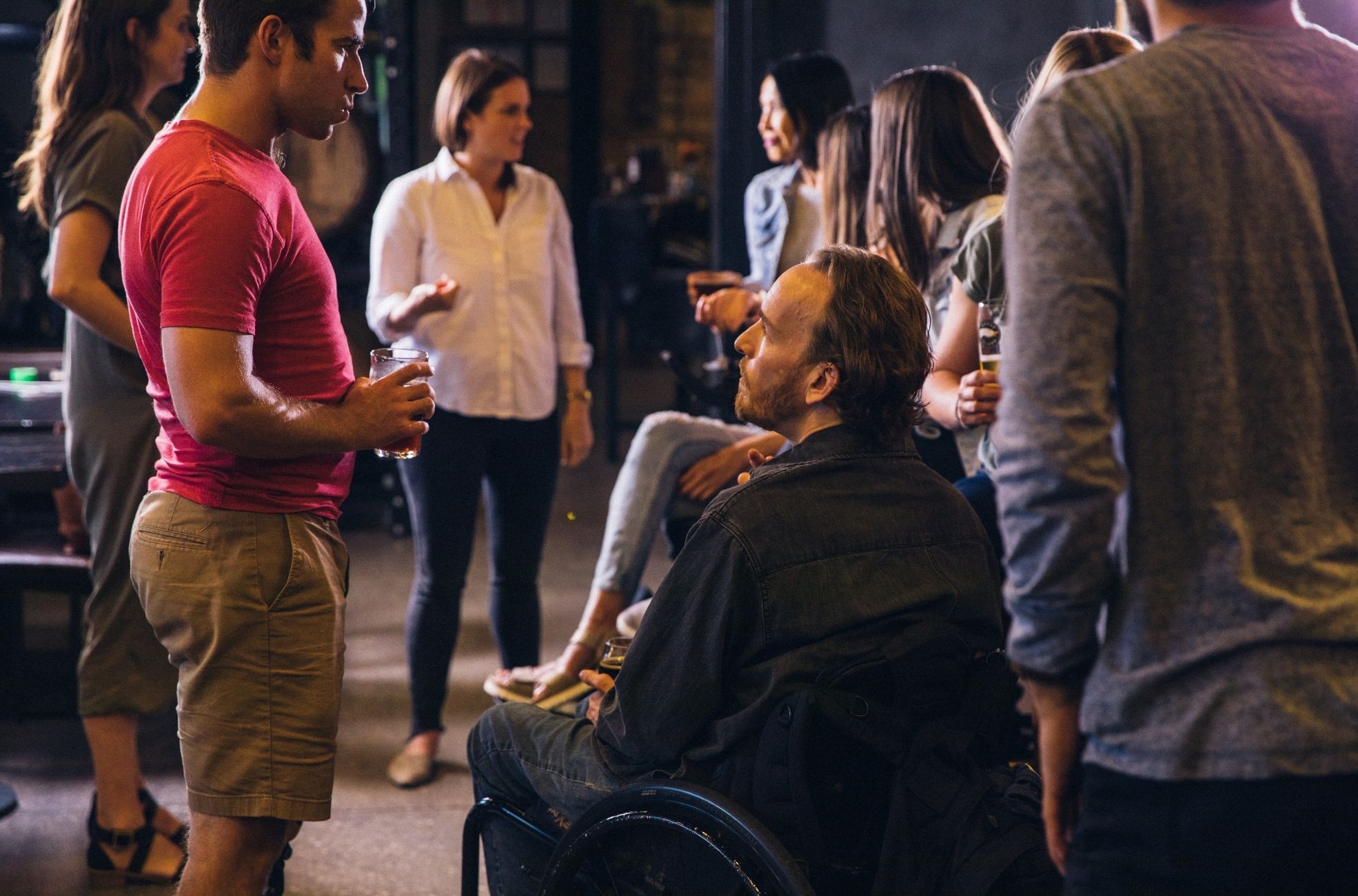 Man In Wheelchair Having Accessible Event