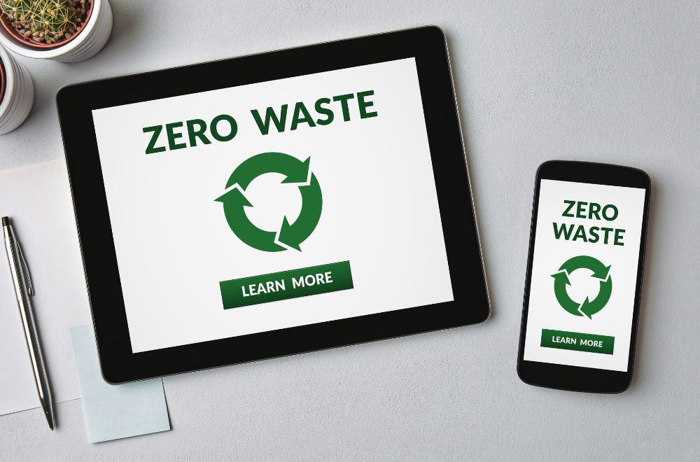 Tablet And Phone With Zero-Waste Apps